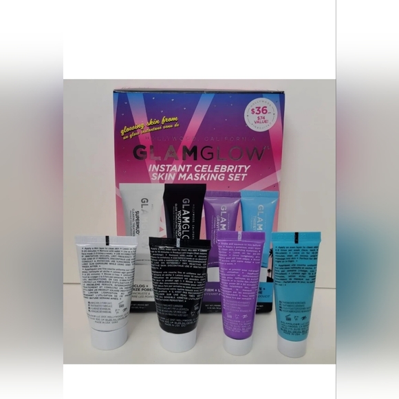 GLAMGLOW Instant Celebrity Skin Masking Travel Set ($74 Value) BRAND NEW IN BOX - Picture 3 of 7